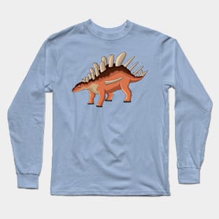 Kentrosaurus cartoon illustration Long Sleeve T-Shirt
